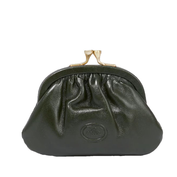 The Bridge Leather Clip Top Change Purse Green Style 01308801