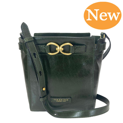 The Bridge Zip Top Shoulder Bag - Style: 04641501 - Green