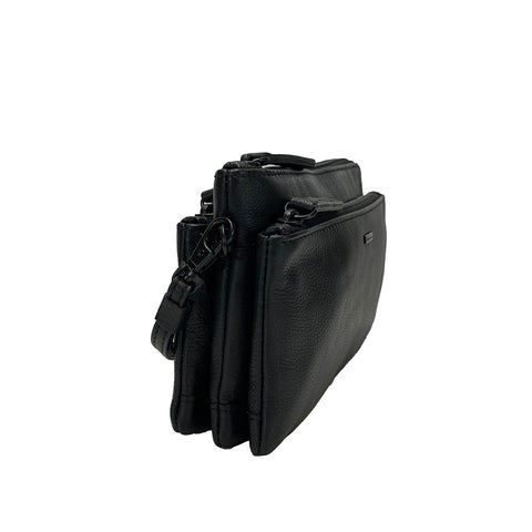 Gianni Conti Gents Black Leather Wrist Bag - Style: 1812216