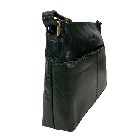 Rowallan Leather Cross Body/ Shoulder Bag - Style: 311843 Supatra - Green