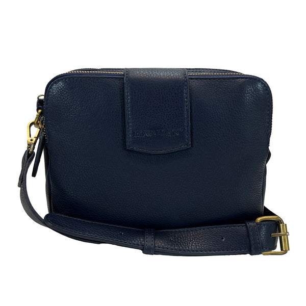 Rowallan Leather Cross Body Bag Style: 31-295303- Navy – Cox's