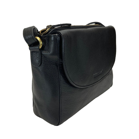 Rowallan Leather Cross Body/ Shoulder Bag - Style: 31321603 - Black