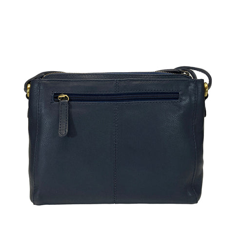 Rowallan Leather Cross Body/ Shoulder Bag - Style: 31321603 - Navy