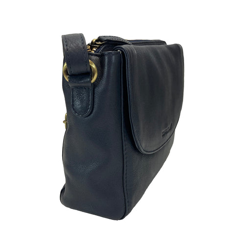Rowallan Leather Cross Body/ Shoulder Bag - Style: 31321603 - Navy