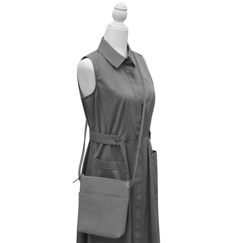 ili New York Leather Cross Body Bag RFID Protected - Style: 6661 - Merlot