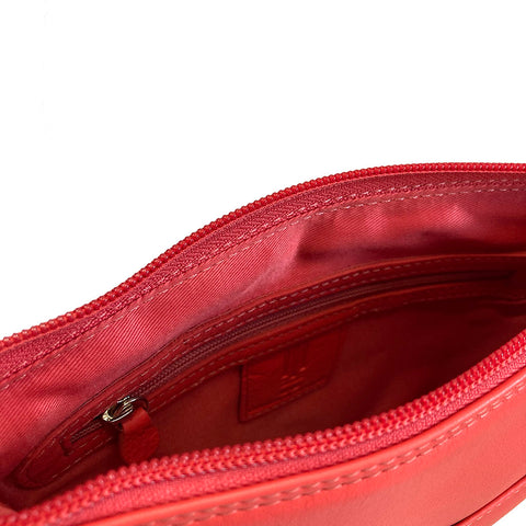 ili New York Leather Cross Body Bag RFID Protected - Style: 6661 - Coral