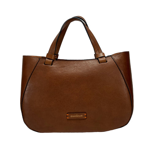 Gianni Conti Zip Top Gab / Multiway Bag - Style: 910769Tan