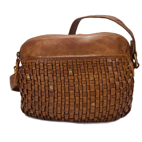 Rowallan  Multi Zip Leather  Bag - Style: 31-2724 Columbus - Cognac