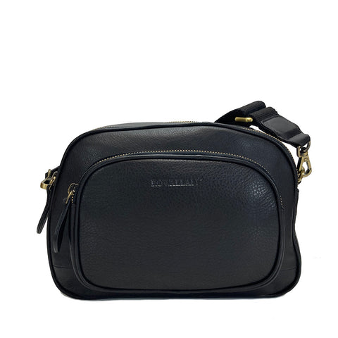 Rowallan Leather Oval Cross Body Bag - Style: 31-2685 Longton - Black