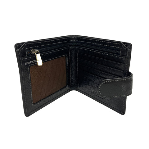 Golunski RFID  Leather Tab Wallet - Style: RF4 - Black