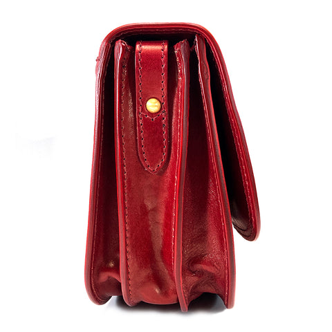 The Bridge Leather Saddle Bag - Red - Style: 04415201