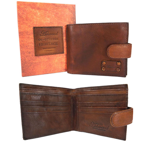 Ashwood Shoreditch Leather Tab Wallet - Style: 1780 Tan