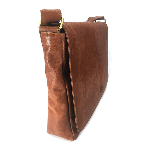 Rowallan Veneer Leather Messenger Bag - Style 31-1423  Tan