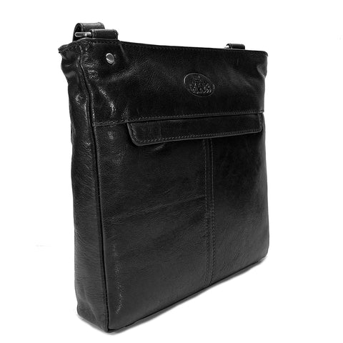 Rowallan Leather Cross Body Bag - Style: 31-1980 Supatra - Black