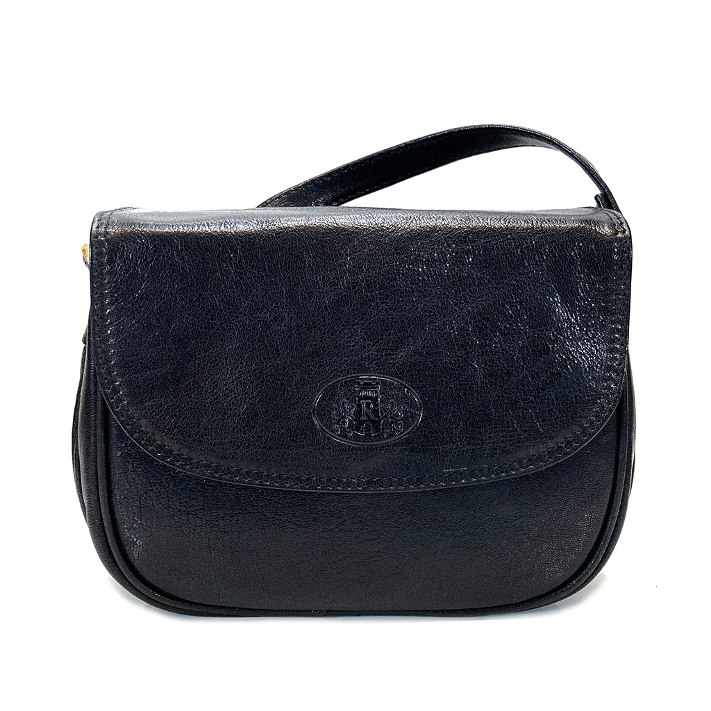 Rowallan Leather Flap Front Organiser Bag - Style: 31-8909 Velvet - Black