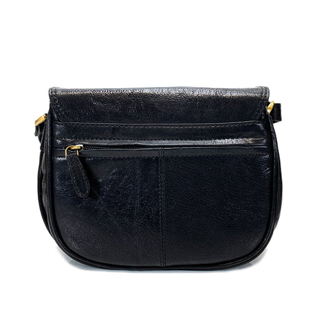 Rowallan Leather Flap Front Organiser Bag - Style: 31-8909 Velvet - Black