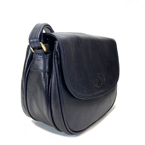 Rowallan Leather Flap Front Organiser Bag - Style: 31-8909 Velvet - Navy