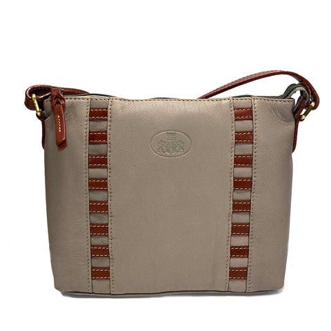 Rowallan Leather Sandals Cross Body / Shoulder Bag - Style: 31-2398 - Taupe/Tan