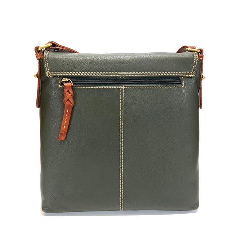 Rowallan Leather Shoulder Bag - Style: 31-9291 Prelude Green