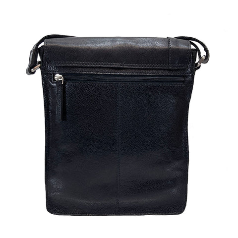 Rowallan Conquest Leather Messenger Bag - Style: 319626 - Black