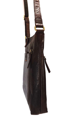 Rowallan Espana Medium Leather Messenger Cross Body Bag - Style: 31-9791  Brown