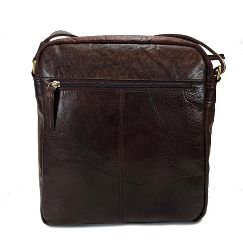 Rowallan Espana Leather Messenger Cross Body Bag - Style: 31-9796  Brown