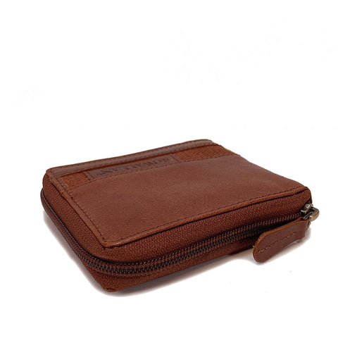 Rowallan Panama Collection - Cognac Leather RFID Zip Around Wallet - Style: 33-6738/18