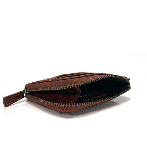 Gianni Conti Zip Round Credit Card Holder - Style: 4117284 -Tan