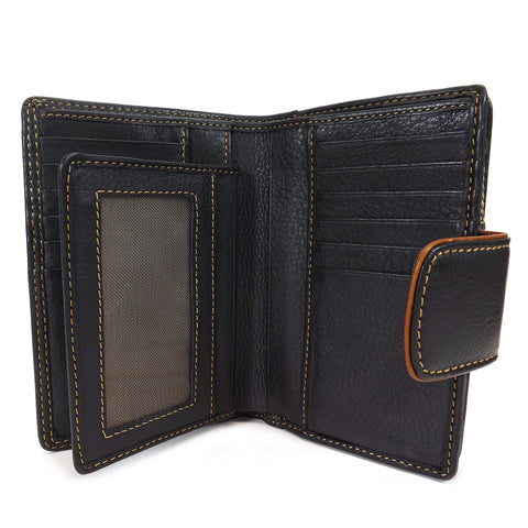 Gianni Conti Medium Wallet Purse - Style: 588356 - Black