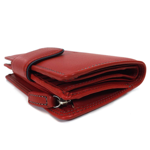 Gianni Conti Medium Wallet Purse - Style: 588356 - Red