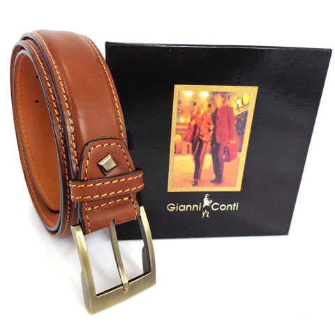 Gianni Conti Leather Belt -Tan - Style 915120
