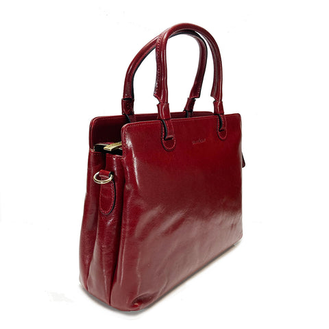 Gianni Conti Classic Leather Grab Bag - Style: 9403661 - Red