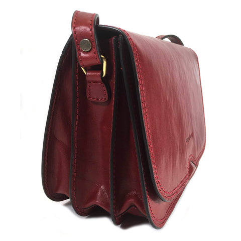 Gianni Conti Classic Flap Front Bag - Style: 9406005 Red