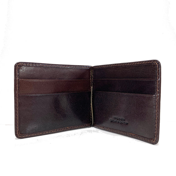 Gianni Conti Leather Money Clip Wallet - Style: 9407034 - Brown 
