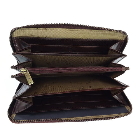 Gianni Conti Purse - Large Leather Zip Around - Style: 9408106 - Brown