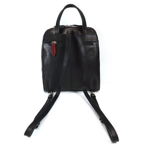 Gianni Conti Smart Leather Rucksack - Style: 973876 - Black Multi