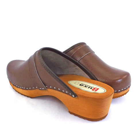 Buxa Traditional Wooden Clog - Brown