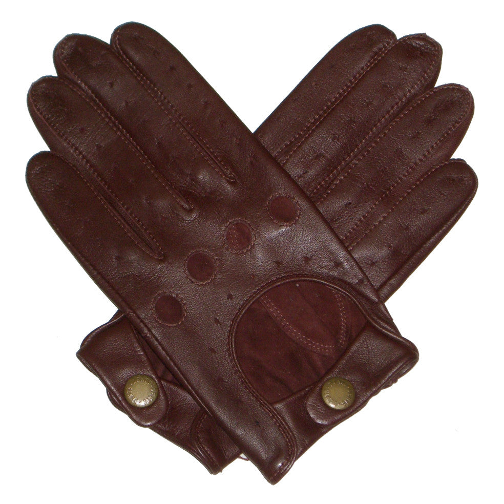 Dents Delta Mens Classic Leather Driving Gloves - Style: 5-1011- English Tan