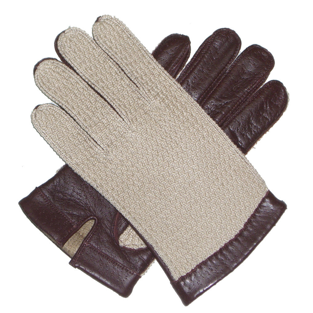 Dents Cotswold Mens Warm Lined Crochet Back Leather Driving Gloves - Style: 5-1591