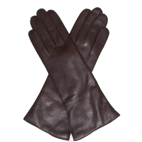 Dents Helene  Women's 100% Cashmere Lined Long Plain Leather Gloves - Style: 7-1096