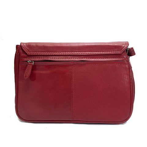 Rowallan Leather Flap Front Organiser Bag - Style: 31-8906  Red