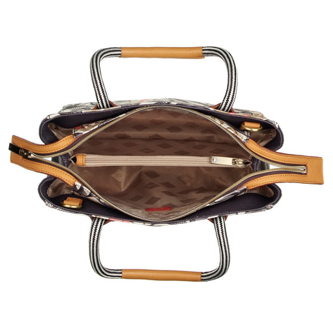 Oilily Grab Handle Multi Way Handbag - Charcoal - OES7126