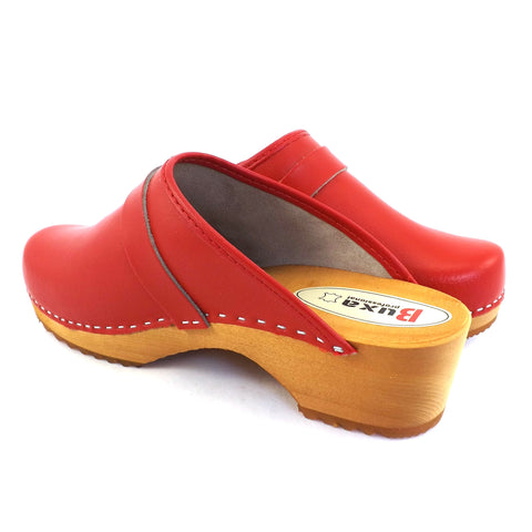 Buxa Traditional Wooden Clog - Red