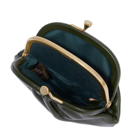 The Bridge Leather Clip Top Change Purse - Green - Style: 01308801