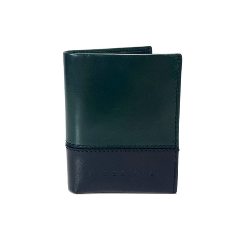 The Bridge Slim Leather Shirt Wallet - Style: 01474301/KV - Black/Green