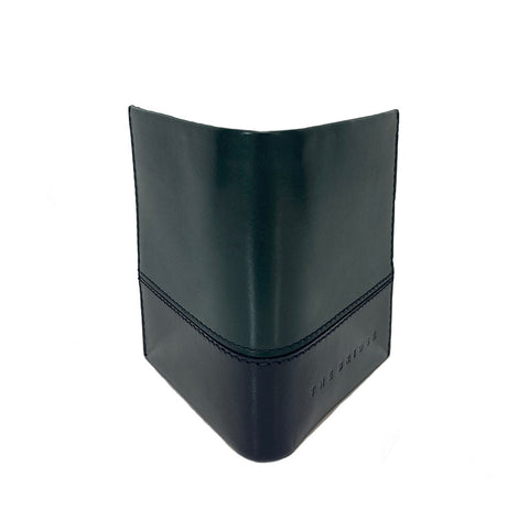 The Bridge Slim Leather Shirt Wallet - Style: 01474301/KV - Black/Green