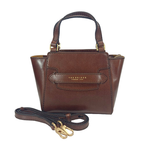 The Bridge Zip Topped  Leather Tote / Shoulder Bag - 04190601 Brown
