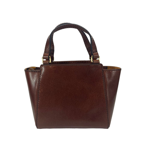 The Bridge Zip Topped  Leather Tote / Shoulder Bag - 04190601 Brown