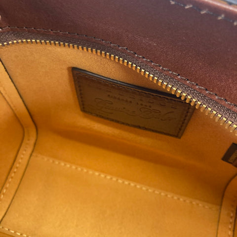 The Bridge Zip Topped  Leather Tote / Shoulder Bag - 04190601 Brown