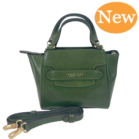The Bridge Zip Topped  Leather Tote / Shoulder Bag - 04190601 Green